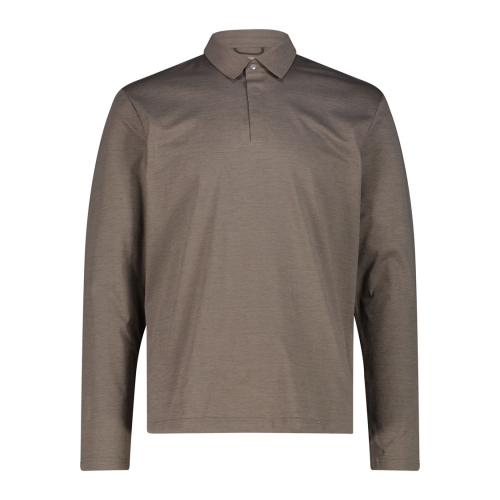 Koszulka polo z długim rękawem męska CMP 36N3517/P853 - beżowa
