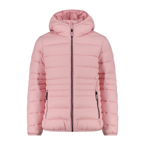 Kurtka pikowana dziewczęca CMP z kapturem Feel Warm - różowa 35Z1415/B309