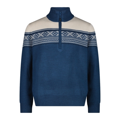 Sweter męski CMP ze stójką - niebieski 7H77510/N825