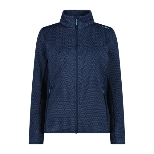 Bluza polarowa damska CMP rozpinana ze stójką Knit Tech - niebieska 35H1596/03MU