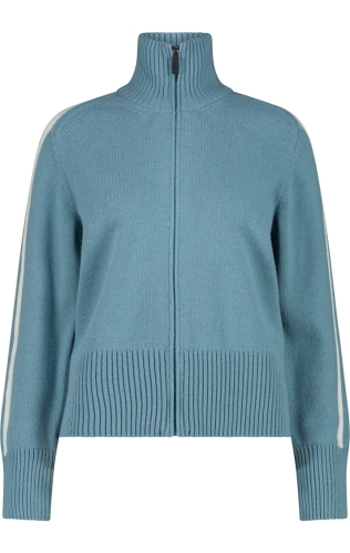 Bluza turystyczna damska CMP Knit Tech - błękitna z białym lampasem 7H26605/L720