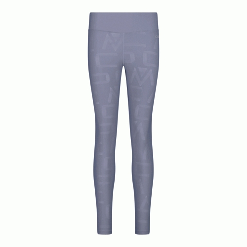 Legginsy damskie CMP elastyczne Dry Function - szaroniebieskie 32C8396/N988