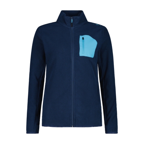 Bluza polarowa damska CMP rozpinana ze stójką - niebieska 35H2866/M928
