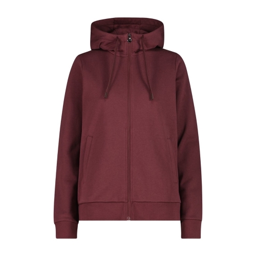Bluza turystyczna damska CMP rozpinana z kapturem - bordowa 36D3856/C512