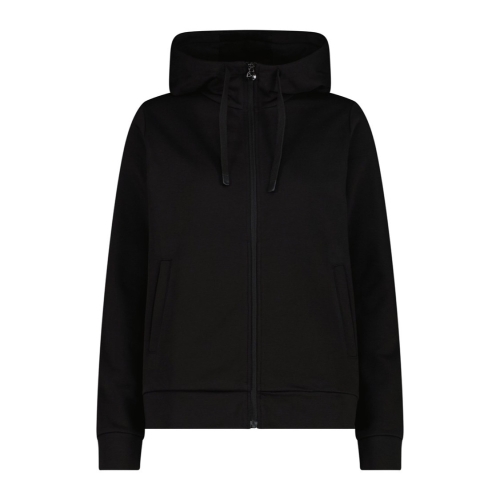 Bluza turystyczna damska CMP rozpinana z kapturem - czarna 36D3856/U901