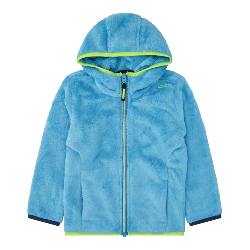 Bluza polarowa dziecięca CMP z kapturem HighLoft - niebieska 39P2482KB/L747