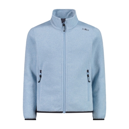 Bluza polarowa dziewczęca CMP rozpinana ze stójką - niebieska 3H19925A/L514
