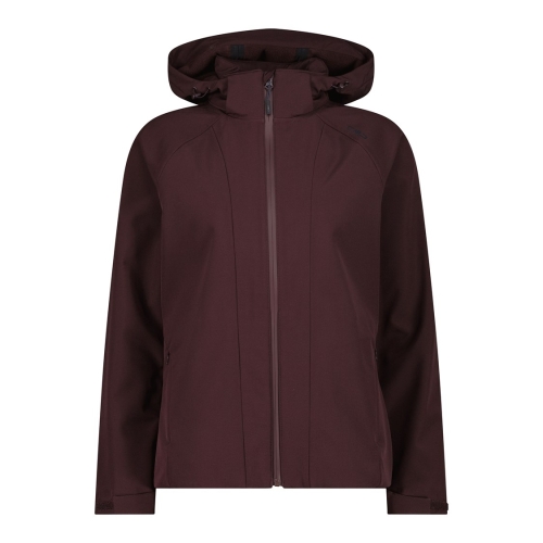 Kurtka softshell damska CMP z kapturem 15 000 mm - jeżynowa 35Z5066/C595