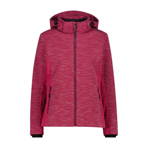Kurtka softshell damska CMP z kapturem - amarantowa 36A2166/C489