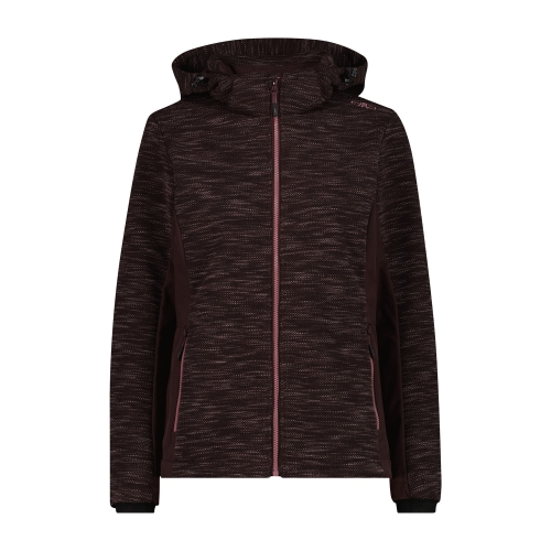 Kurtka softshell damska CMP z kapturem - jeżynowa 36A2166/C595