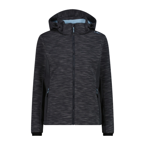 Kurtka softshell damska CMP z kapturem - szara 36A2166/U423
