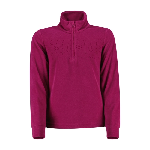 Bluza polarowa dziewczęca CMP ze stójką - amarantowa 36G1575/C489