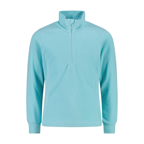 Bluza polarowa dziewczęca CMP Second Layer ze stójką - turkusowa 3G28235/E408