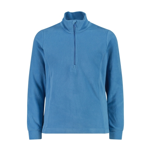 Bluza polarowa dziewczęca CMP Second Layer ze stójką - niebieska 3G28235/L615