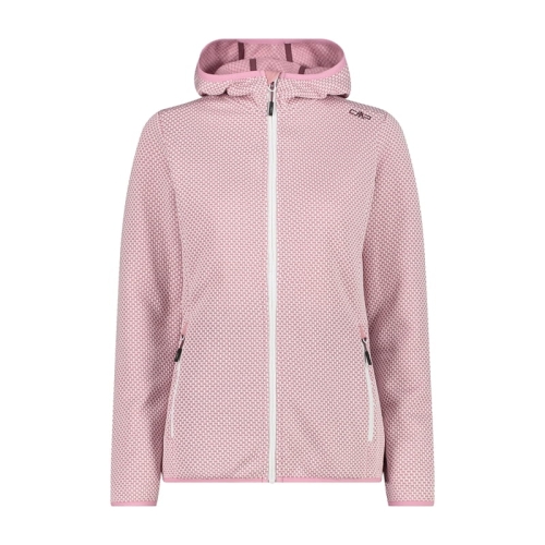 Bluza polarowa damska CMP z kapturem Knit Tech - różowa 33H5746/45CN
