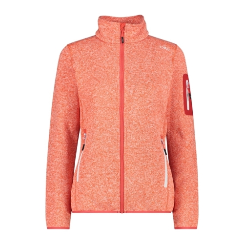 Bluza polarowa damska CMP ze stójką Knit Tech - pomarańczowa 3H14746/26CN