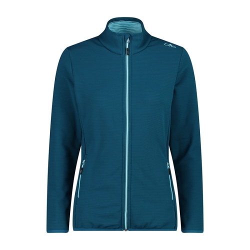 Bluza polarowa damska CMP ze stójką - turkusowa 32E7006/69MN