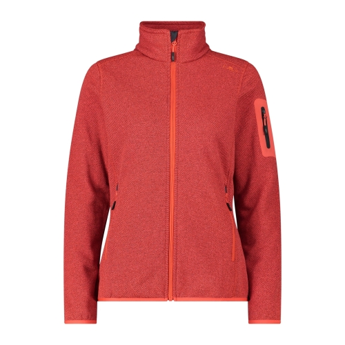 Bluza polarowa damska CMP ze stójką Knit Tech - czerwona 3H14746/22CP
