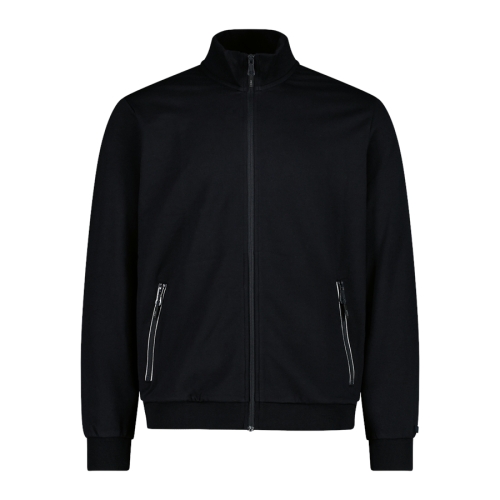 Bluza bawełniana męska CMP rozpinana ze stójką - czarna 34D7167/U901
