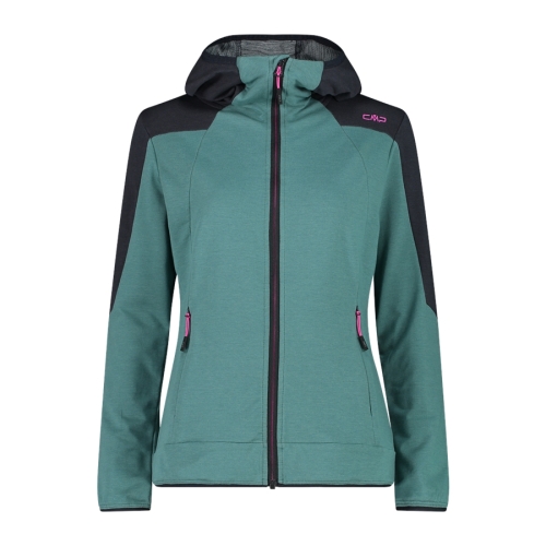Bluza lekka damska CMP rozpinana z kapturem - zielona 35L6486/E811