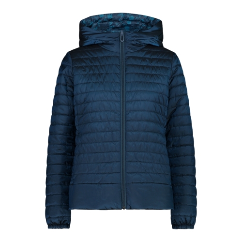 Kurtka dwustronna damska CMP z kapturem Feel Warm - niebieska 35Z5466/02ZT