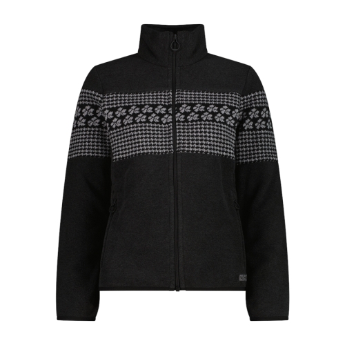 Bluza polarowa damska CMP rozpinana ze stójką - czarna 35J3806/U973