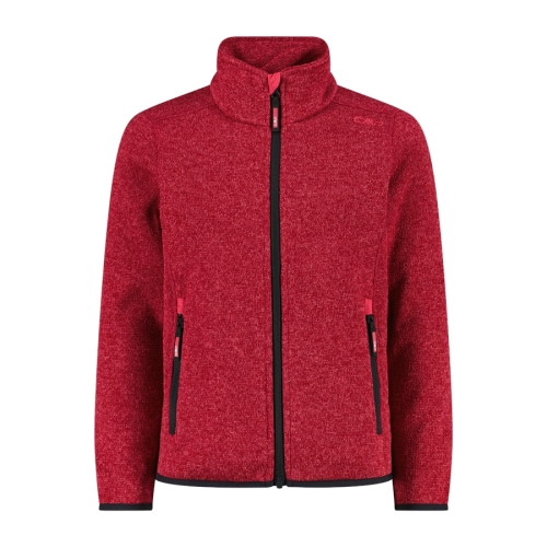 Bluza polarowa dziewczęca CMP ze stójką Knit Tech - czerwona 3H19925/10CU