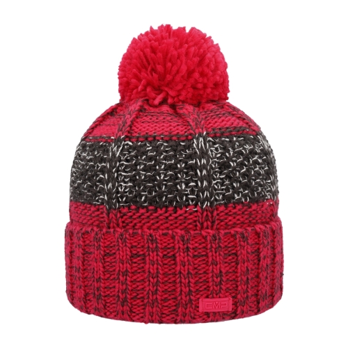 Czapka zimowa dziecięca CMP z pomponem - czerwona 5505793J/C839