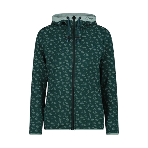 Bluza turystyczna damska CMP rozpinana z kapturem - zielona 35E4166/38ZU